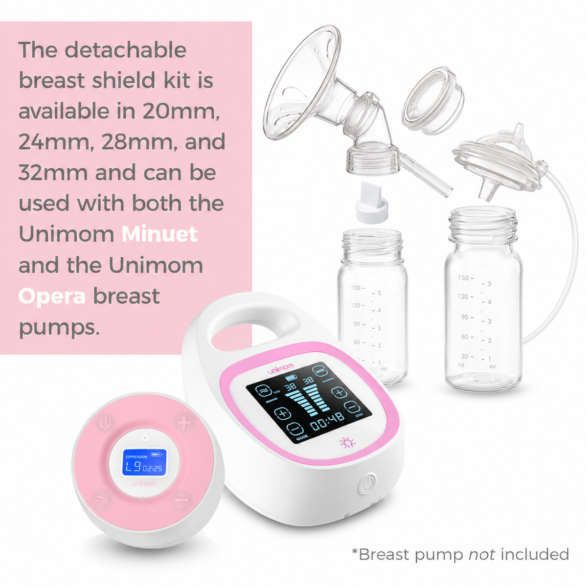 Unimom Detachable DOUBLE Breast Shield Kit - Set of (2)