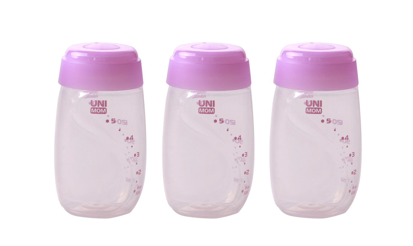 Breast Milk Storage Collection Bottle (3 Pack) - Pink